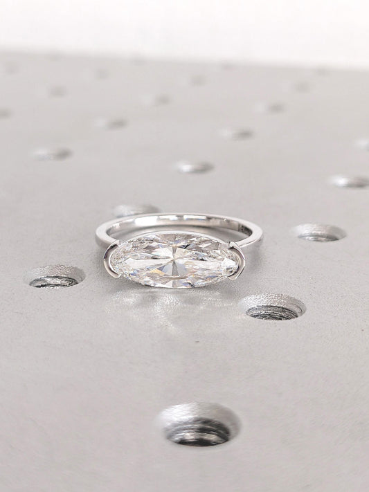 1.2 CT Round Solitaire Moissanite Engagement Ring