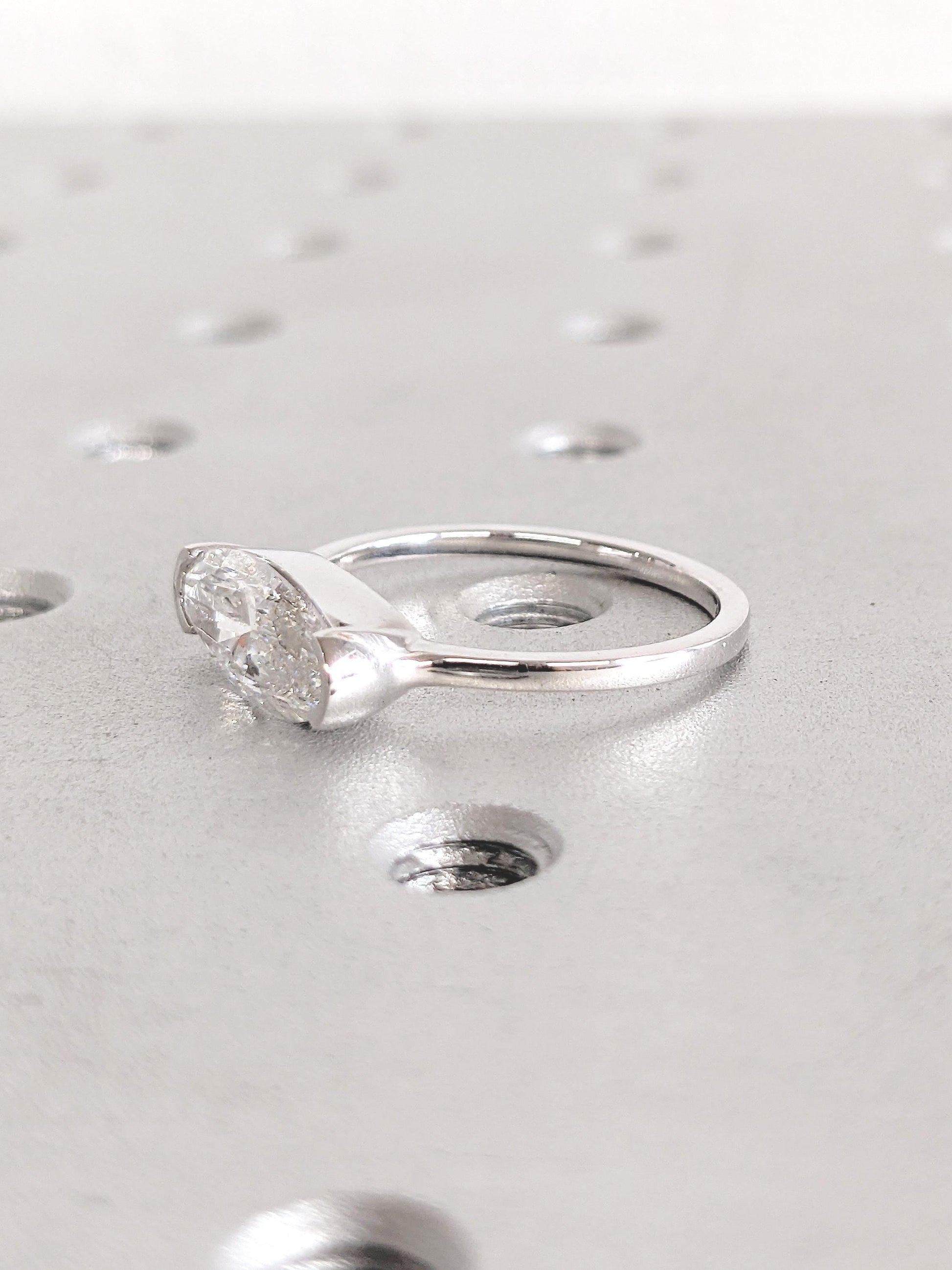 1.2 CT Round Solitaire Moissanite Engagement Ring