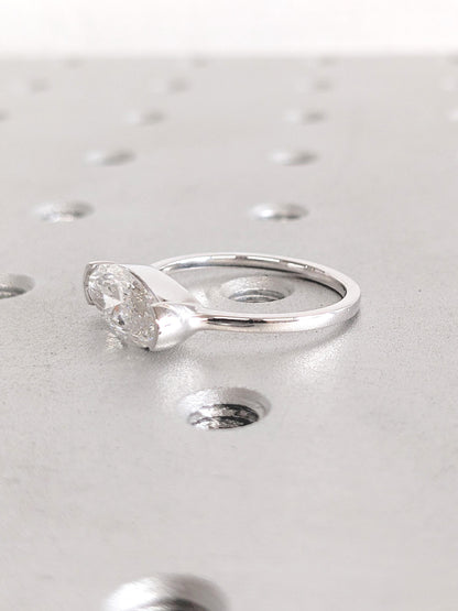 1.2 CT Round Solitaire Moissanite Engagement Ring
