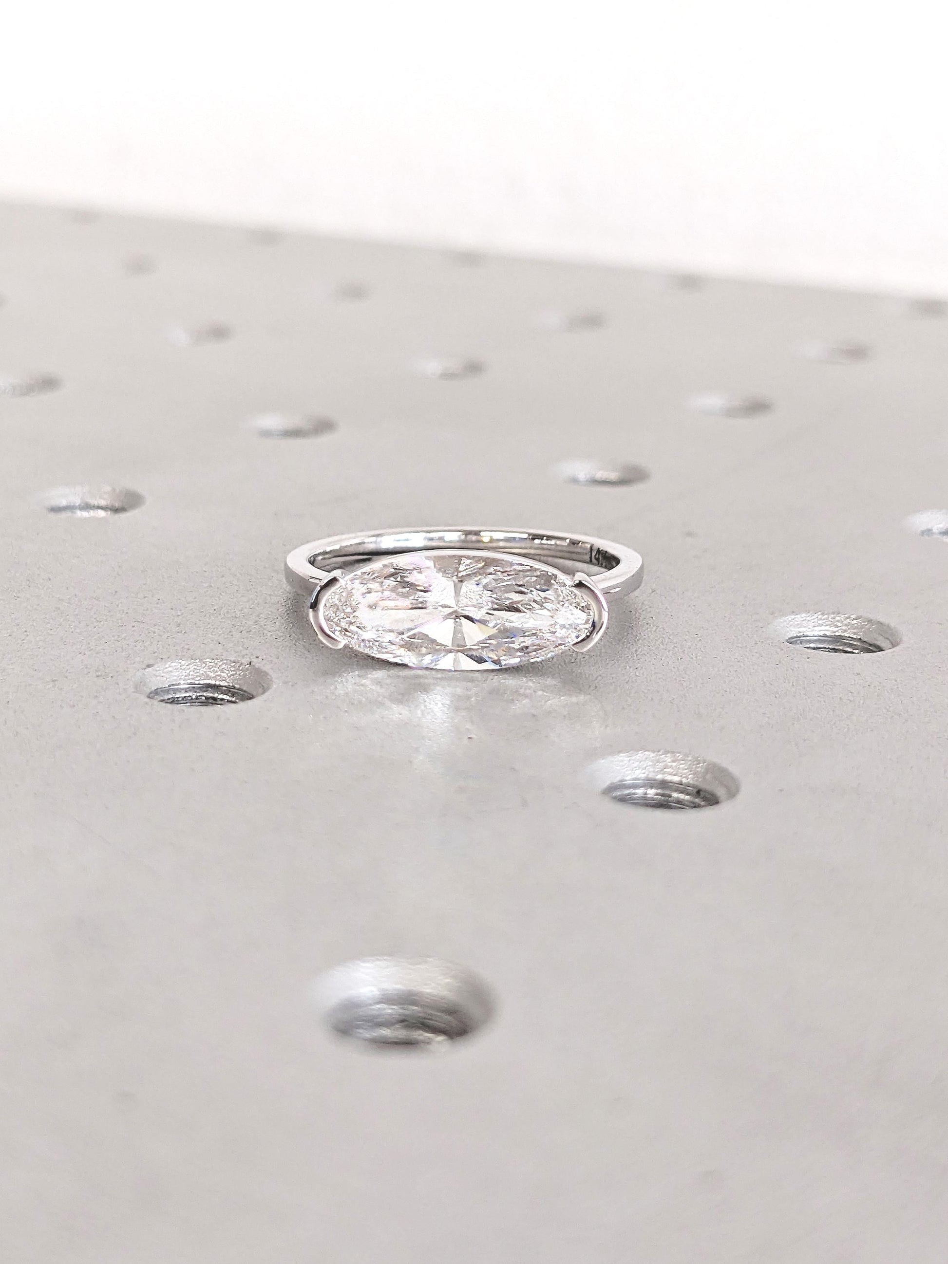 1.2 CT Round Solitaire Moissanite Engagement Ring