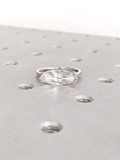 1.2 CT Round Solitaire Moissanite Engagement Ring