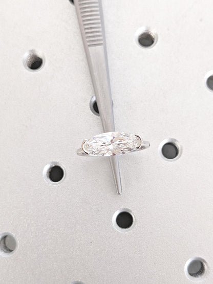 1.2 CT Round Solitaire Moissanite Engagement Ring