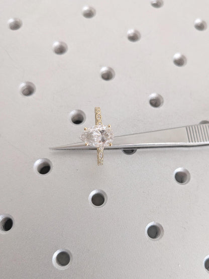 1.2 CT Round Solitaire Moissanite Engagement Ring