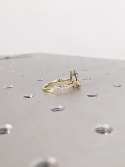 1.2 CT Round Solitaire Moissanite Engagement Ring