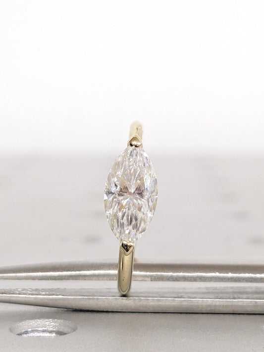 1.2 CT Round Solitaire Moissanite Engagement Ring