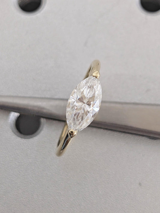 1.2 CT Round Solitaire Moissanite Engagement Ring