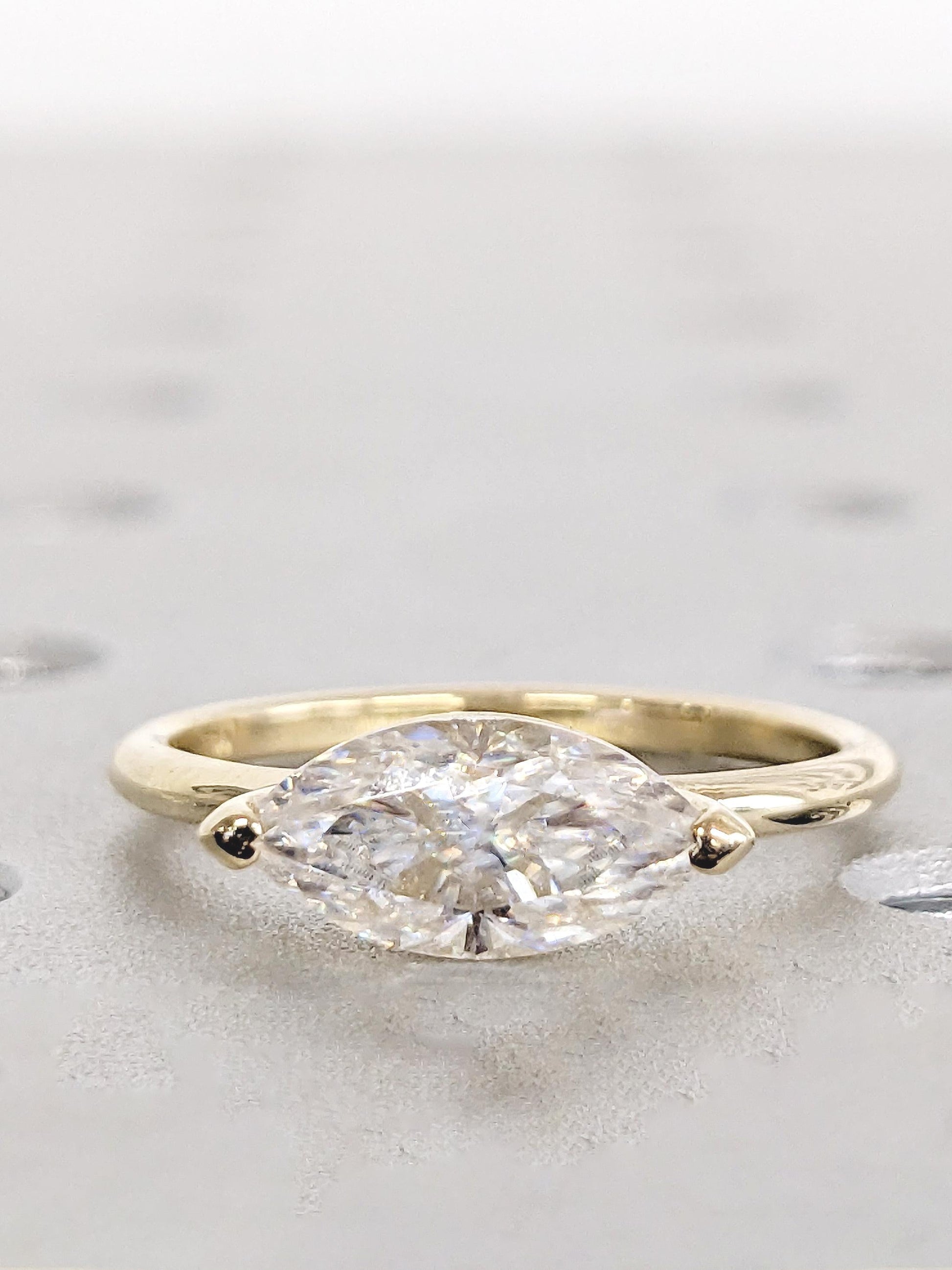 1.2 CT Round Solitaire Moissanite Engagement Ring