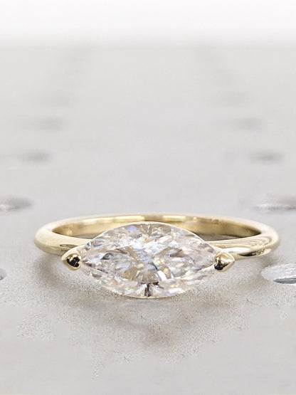 1.2 CT Round Solitaire Moissanite Engagement Ring