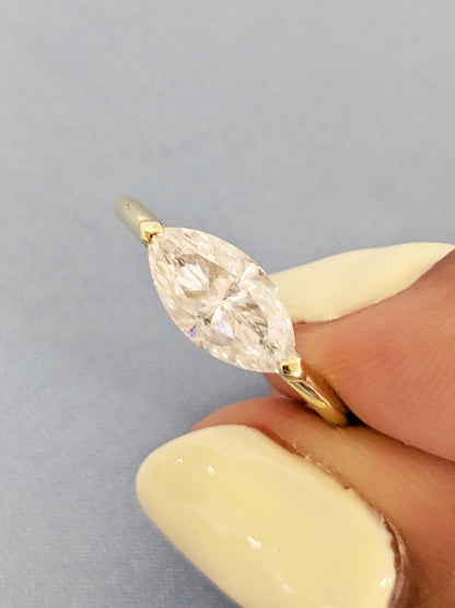 1.2 CT Round Solitaire Moissanite Engagement Ring
