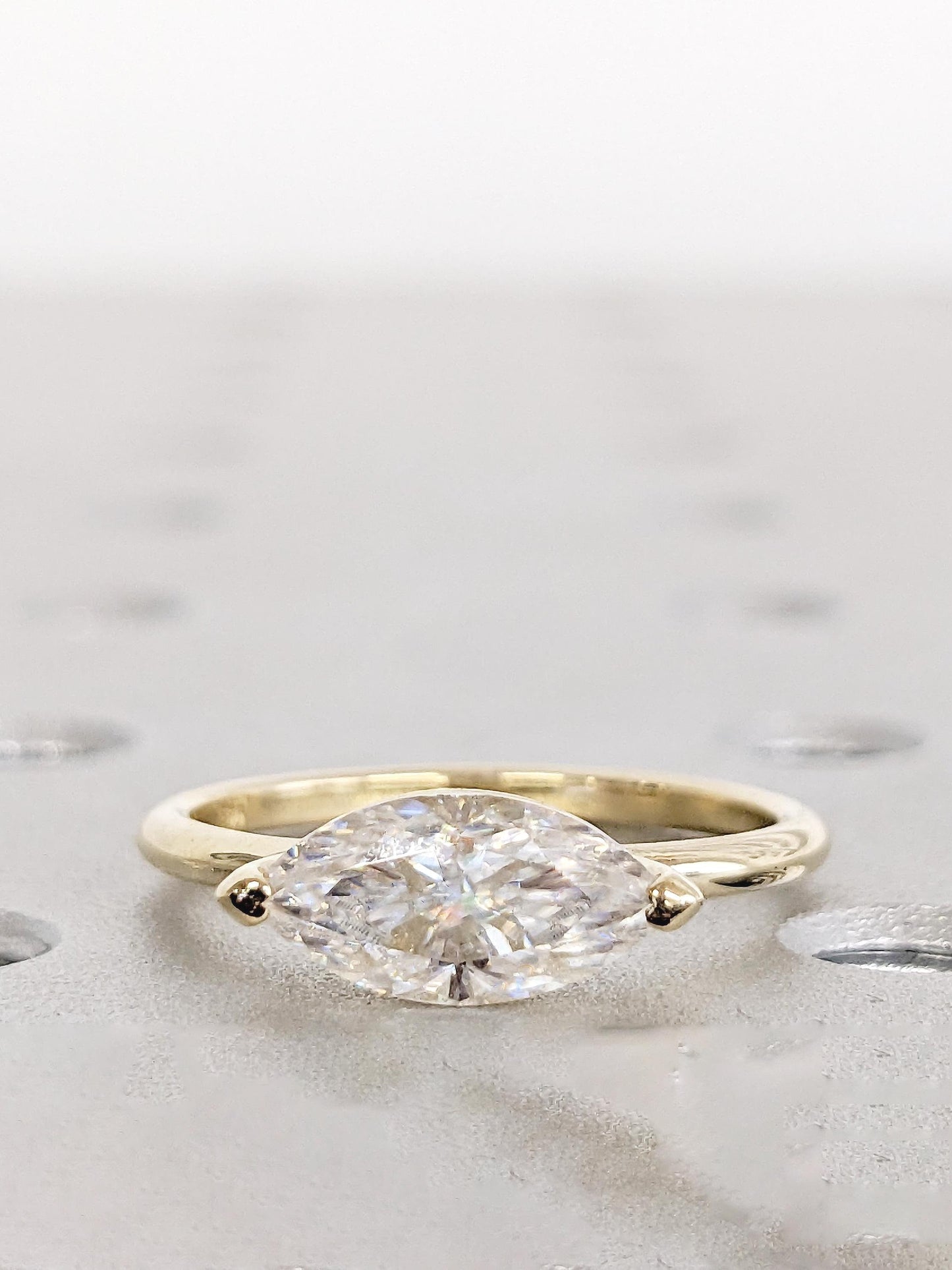 1.2 CT Round Solitaire Moissanite Engagement Ring