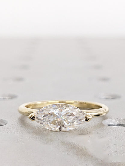 1.2 CT Round Solitaire Moissanite Engagement Ring