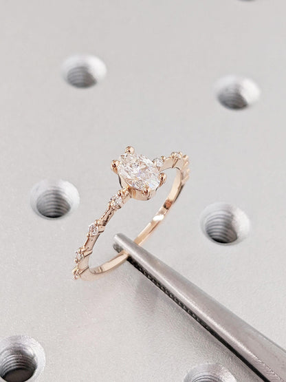 1.2 CT Round Solitaire Moissanite Engagement Ring