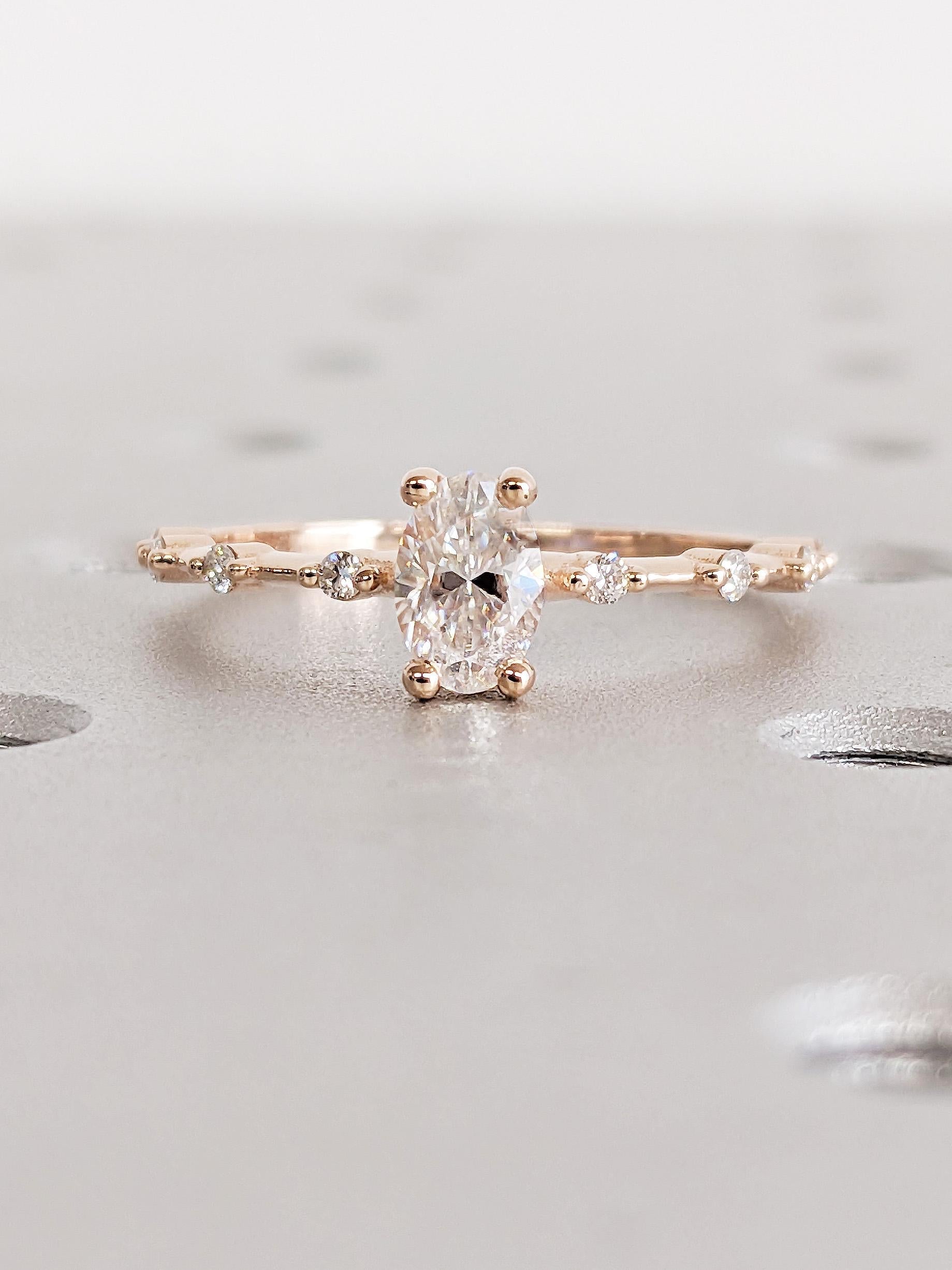 1.2 CT Round Solitaire Moissanite Engagement Ring