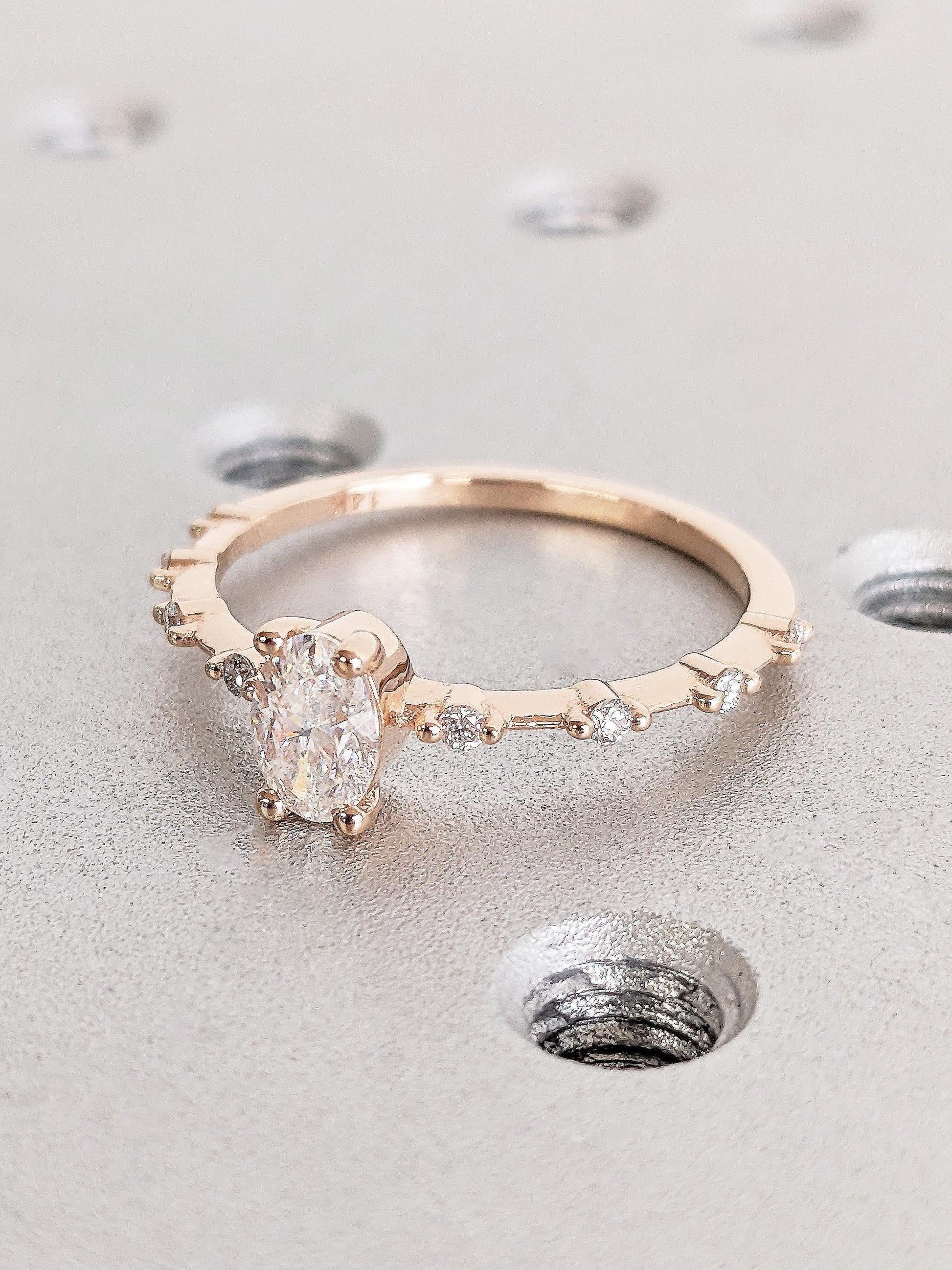 1.2 CT Round Solitaire Moissanite Engagement Ring