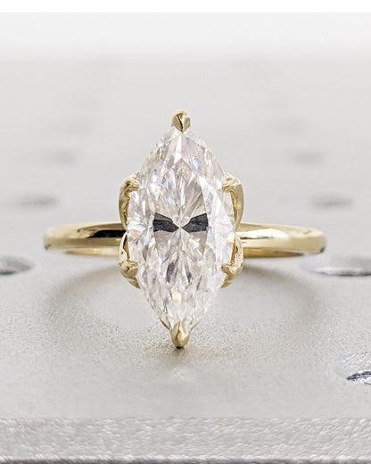 1.2 CT Round Solitaire Moissanite Engagement Ring
