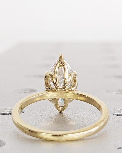 1.2 CT Round Solitaire Moissanite Engagement Ring