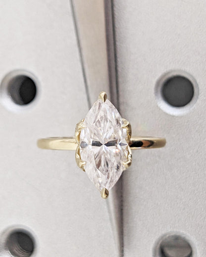 1.2 CT Round Solitaire Moissanite Engagement Ring
