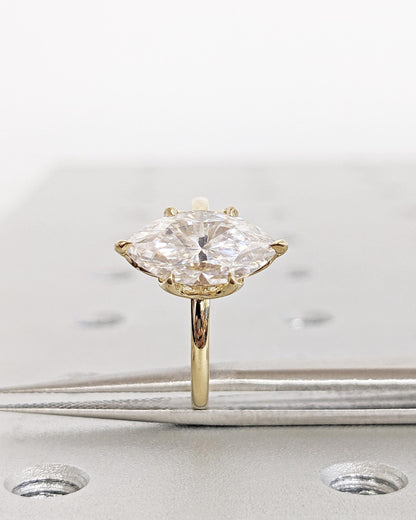 1.2 CT Round Solitaire Moissanite Engagement Ring