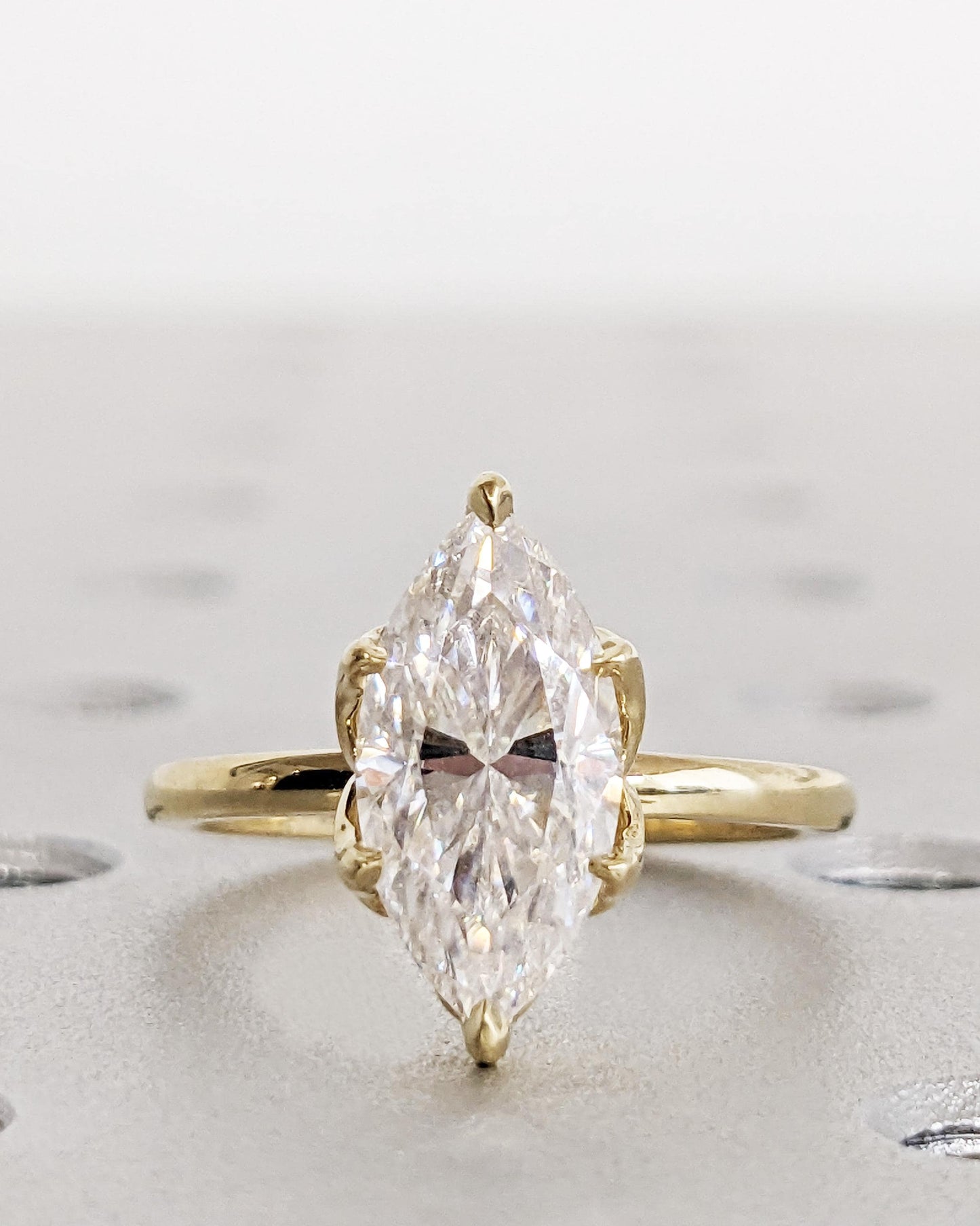 1.2 CT Round Solitaire Moissanite Engagement Ring