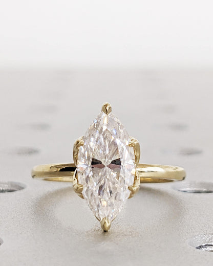 1.2 CT Round Solitaire Moissanite Engagement Ring