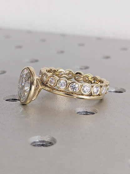 1.2 CT Round Solitaire Moissanite Engagement Ring