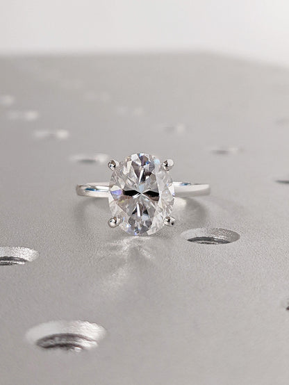 1.2 CT Round Solitaire Moissanite Engagement Ring