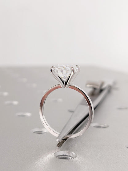 1.2 CT Round Solitaire Moissanite Engagement Ring