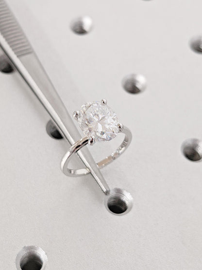 1.2 CT Round Solitaire Moissanite Engagement Ring