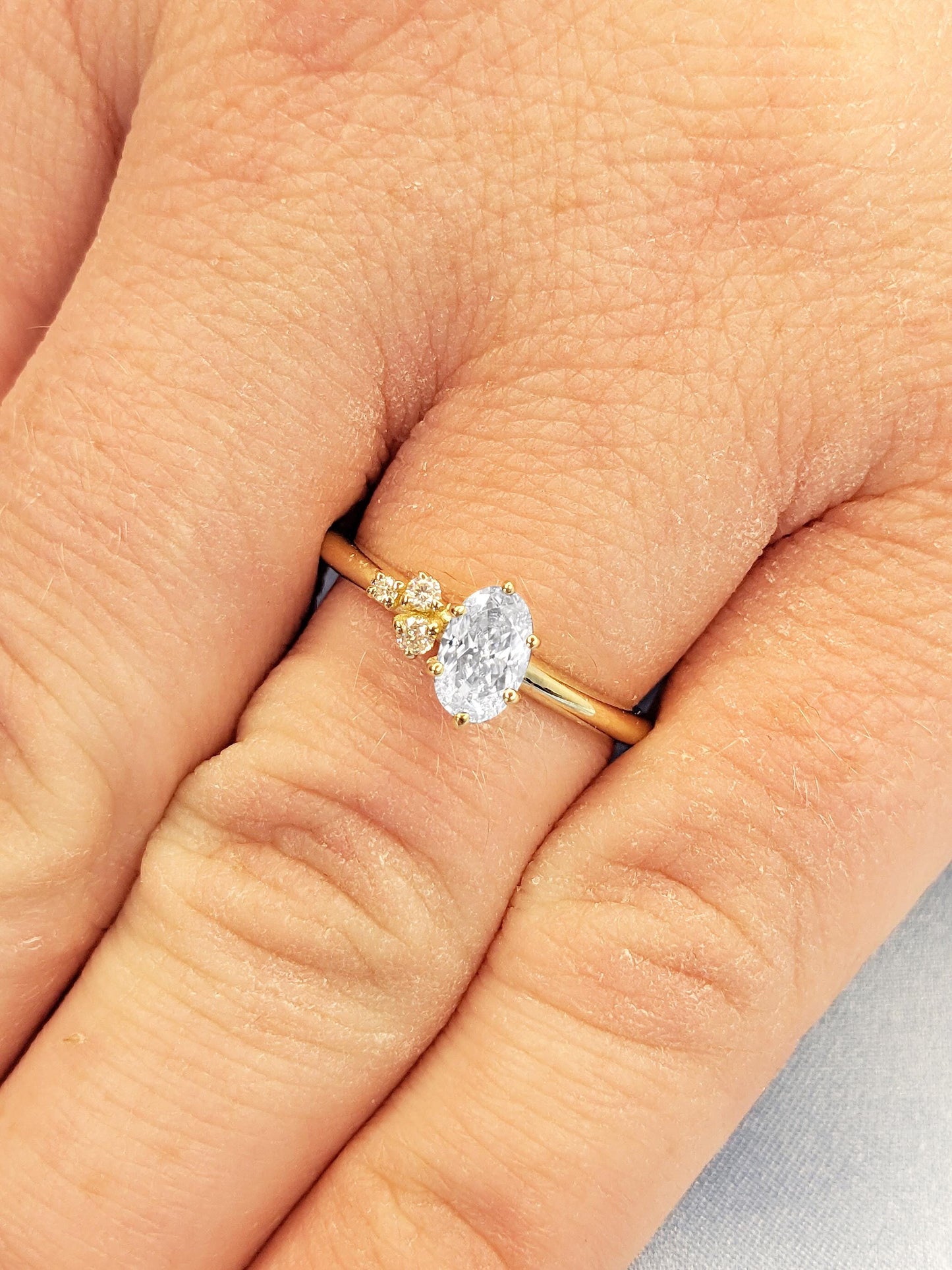 1.2 CT Round Solitaire Moissanite Engagement Ring