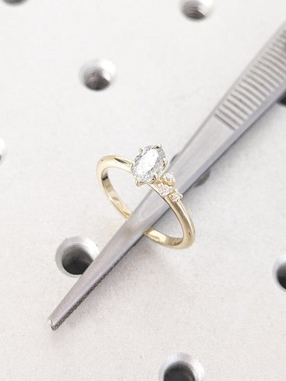 1.2 CT Round Solitaire Moissanite Engagement Ring