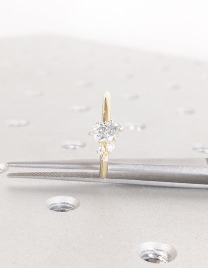 1.2 CT Round Solitaire Moissanite Engagement Ring