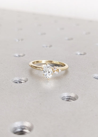 1.2 CT Round Solitaire Moissanite Engagement Ring