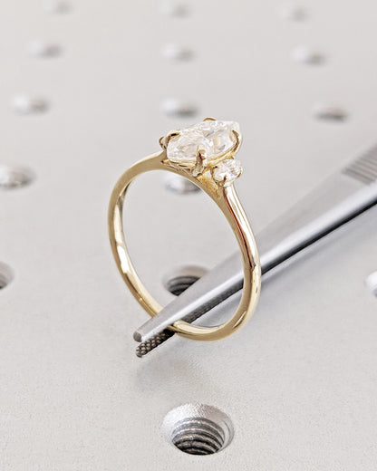 1.2 CT Round Solitaire Moissanite Engagement Ring