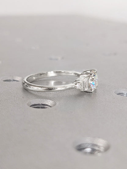 1.2 CT Round Solitaire Moissanite Engagement Ring