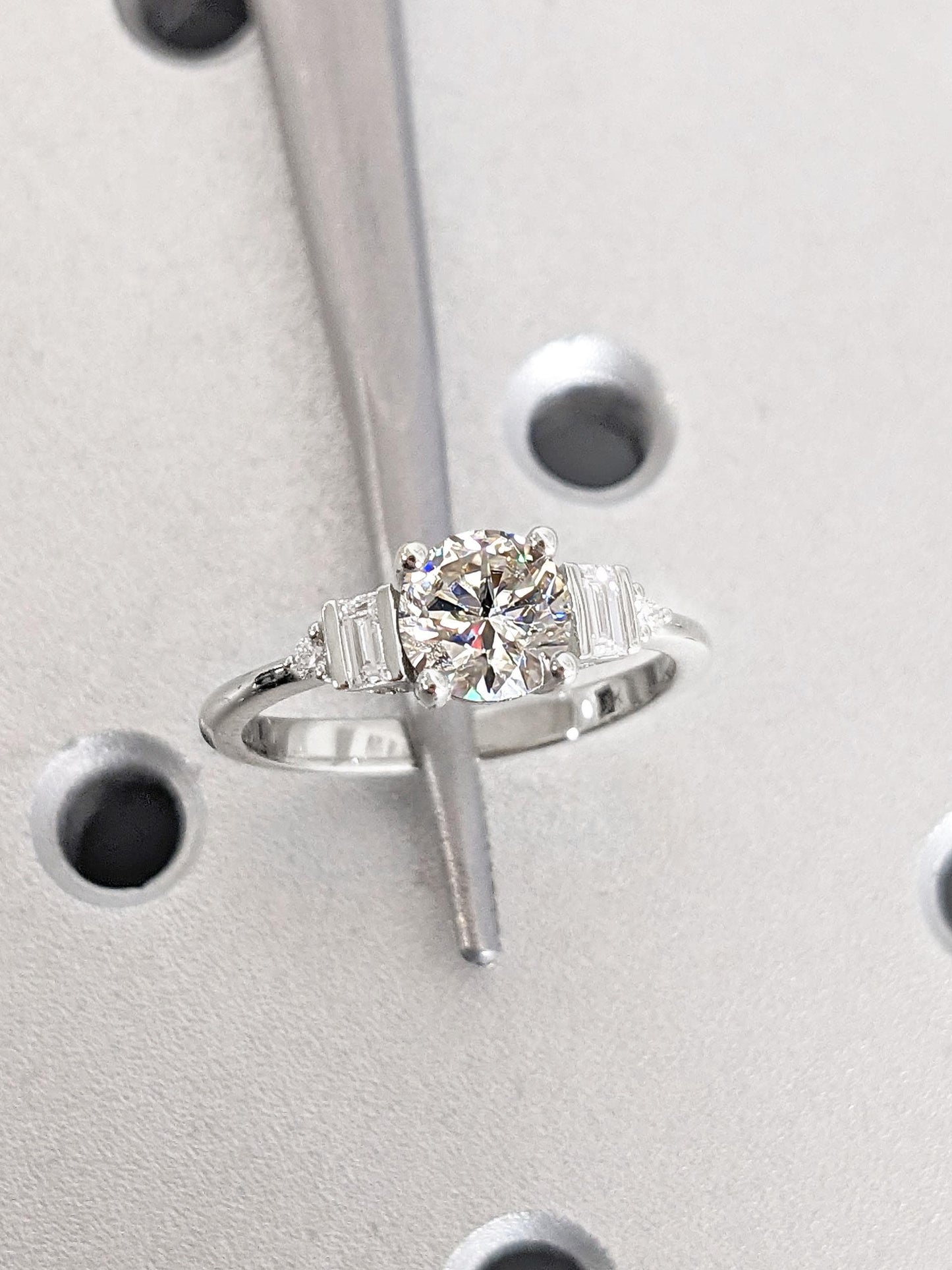 1.2 CT Round Solitaire Moissanite Engagement Ring