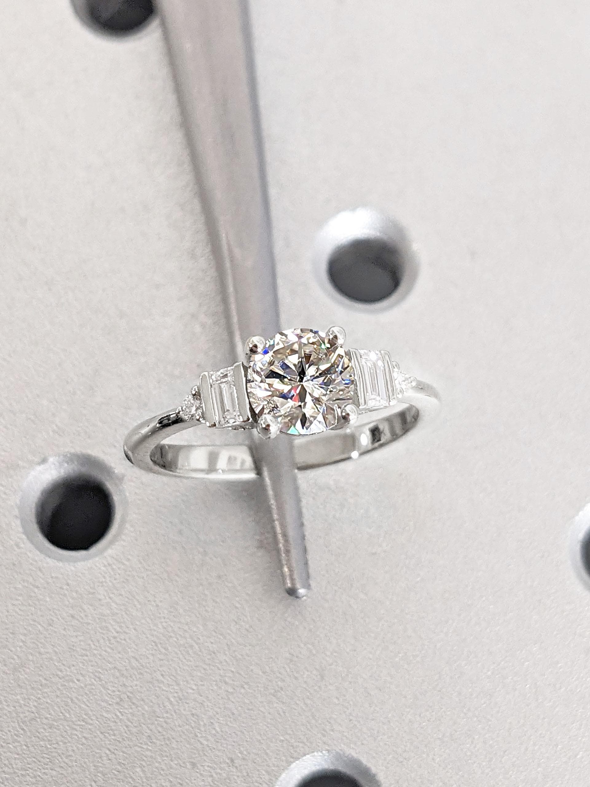 1.2 CT Round Solitaire Moissanite Engagement Ring