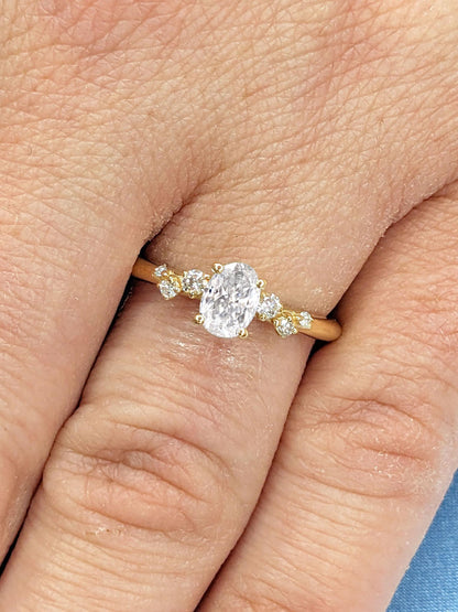 1.2 CT Round Solitaire Moissanite Engagement Ring