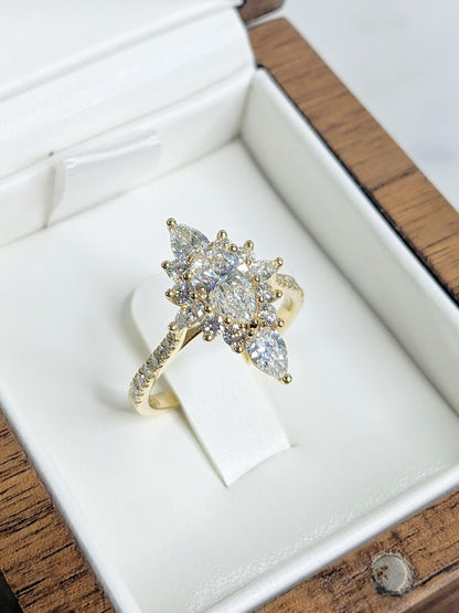 1.2 CT Round Solitaire Moissanite Engagement Ring
