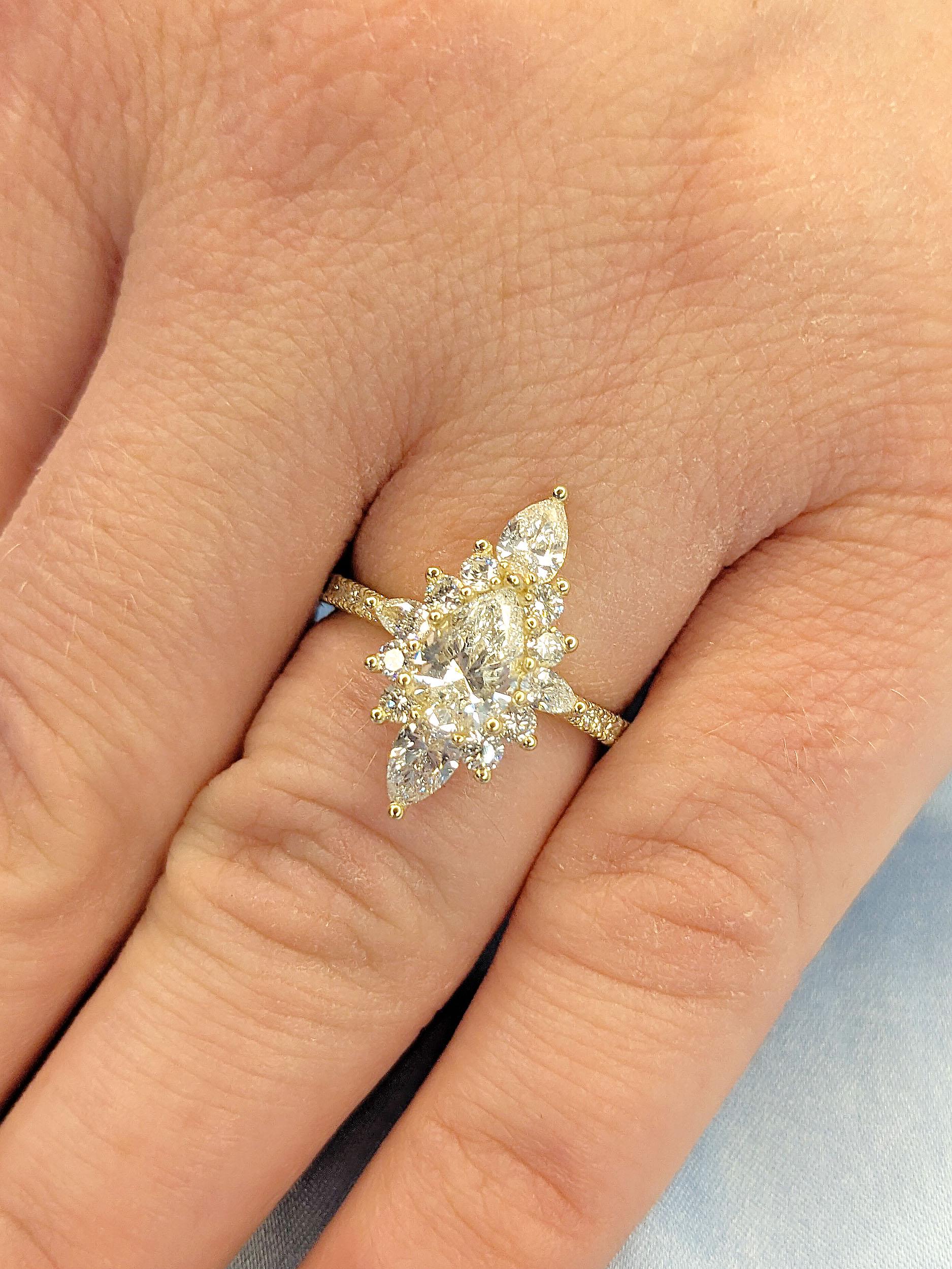 1.2 CT Round Solitaire Moissanite Engagement Ring