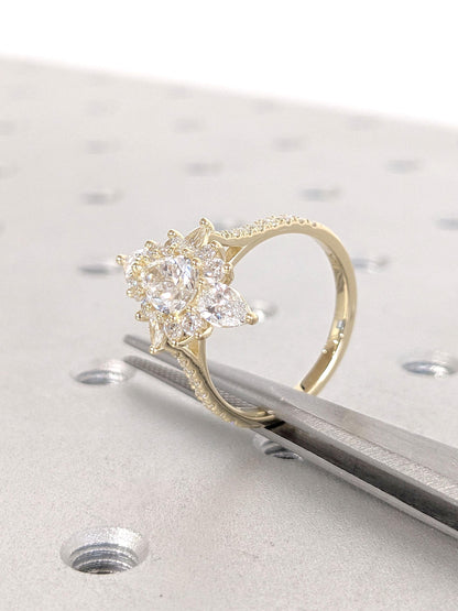 1.2 CT Round Solitaire Moissanite Engagement Ring
