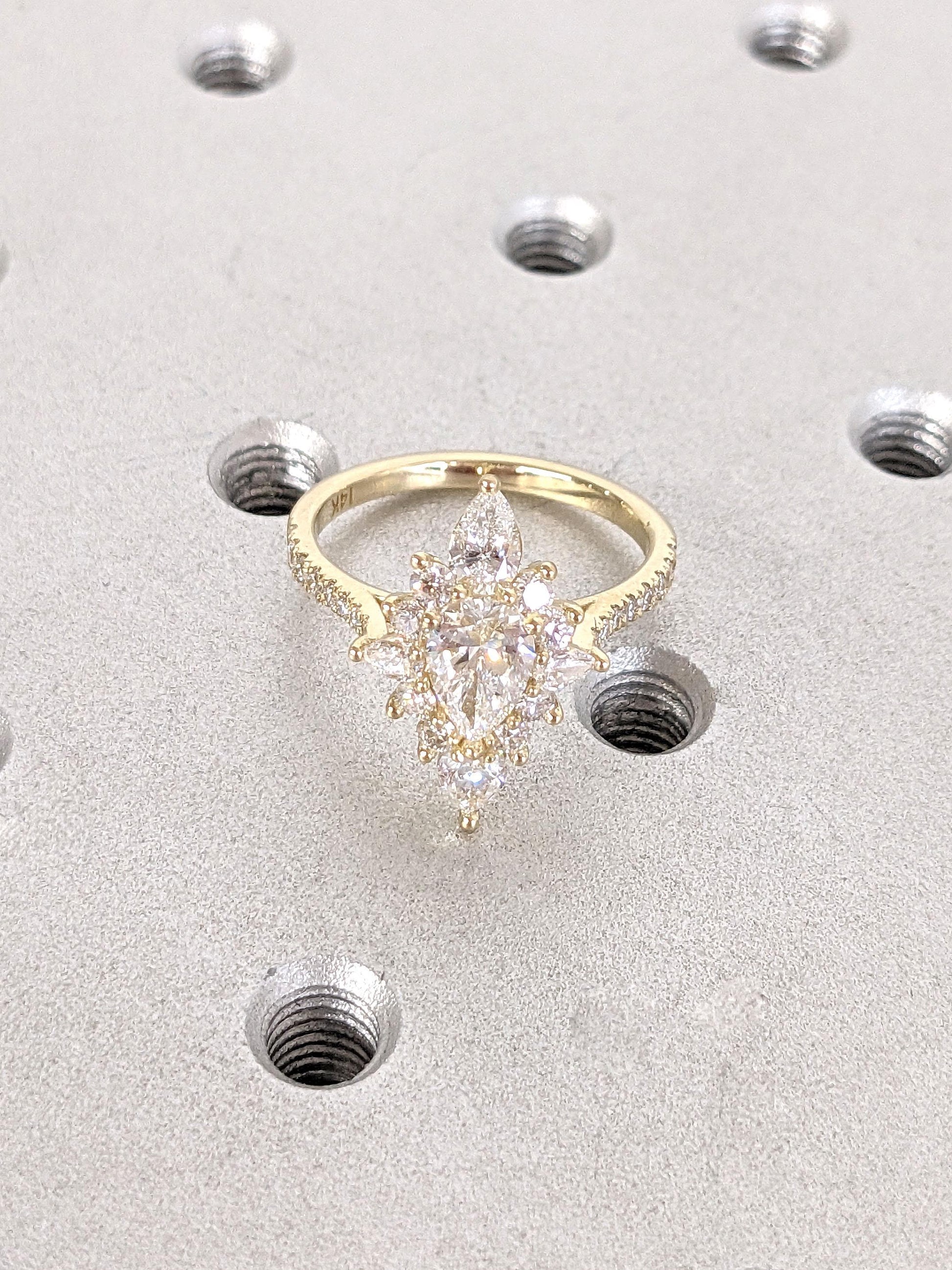 1.2 CT Round Solitaire Moissanite Engagement Ring