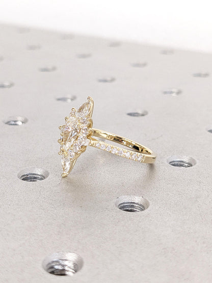 1.2 CT Round Solitaire Moissanite Engagement Ring