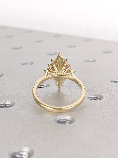 1.2 CT Round Solitaire Moissanite Engagement Ring