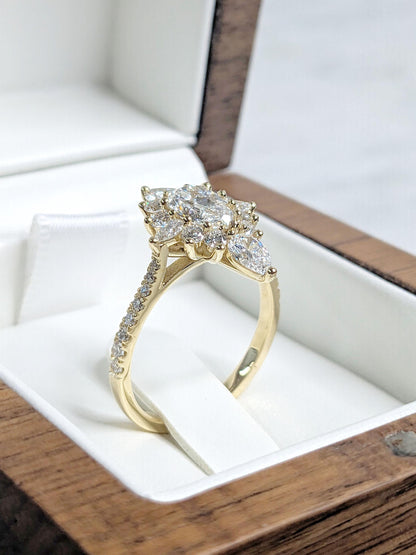 1.2 CT Round Solitaire Moissanite Engagement Ring