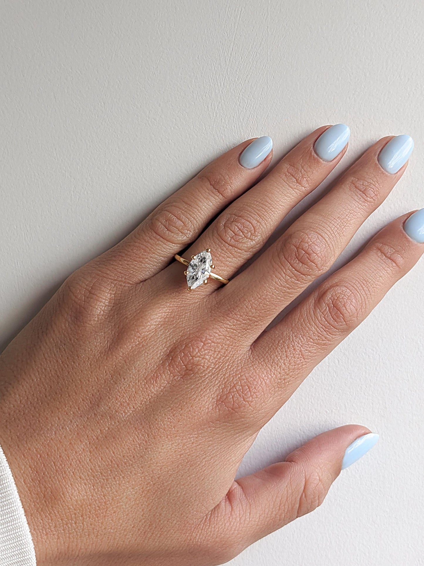 1.2 CT Round Solitaire Moissanite Engagement Ring