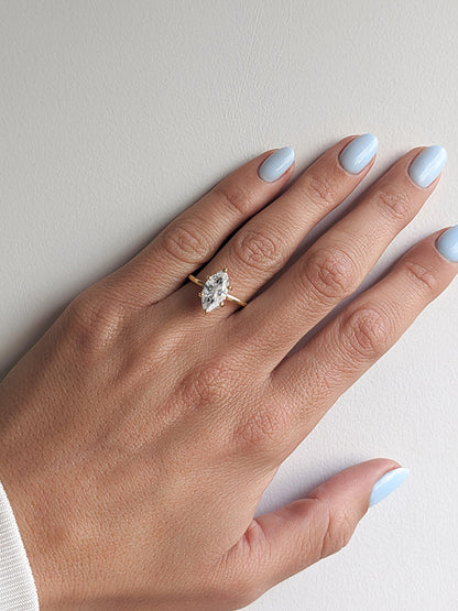 1.2 CT Round Solitaire Moissanite Engagement Ring