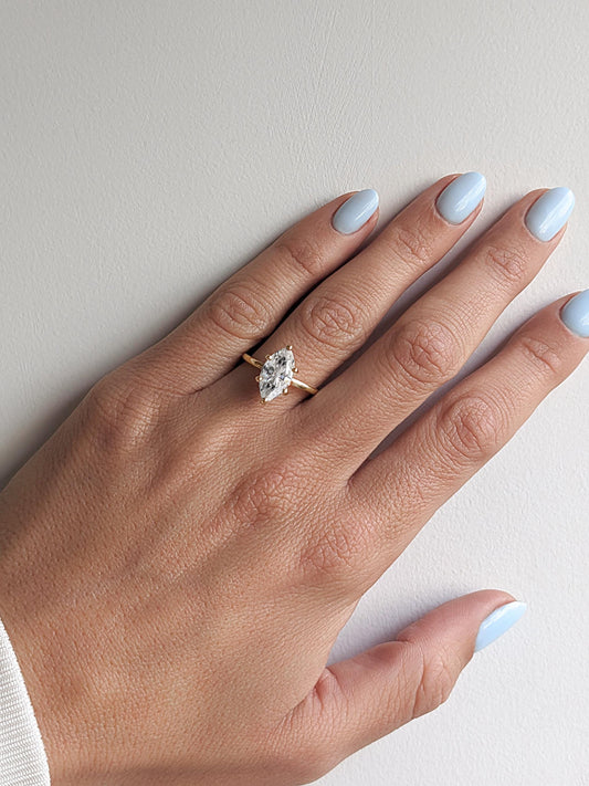 1.2 CT Round Solitaire Moissanite Engagement Ring