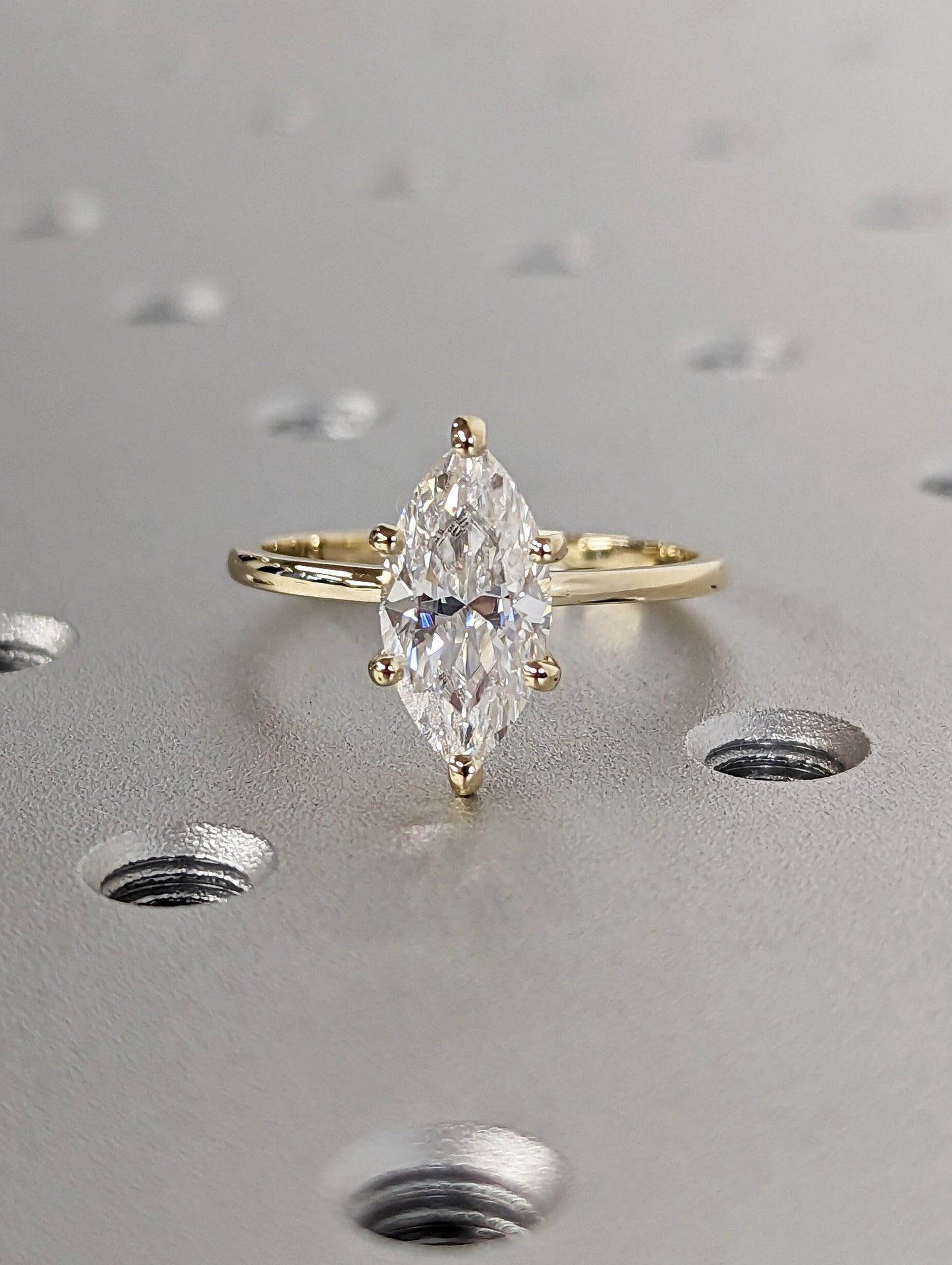 1.2 CT Round Solitaire Moissanite Engagement Ring
