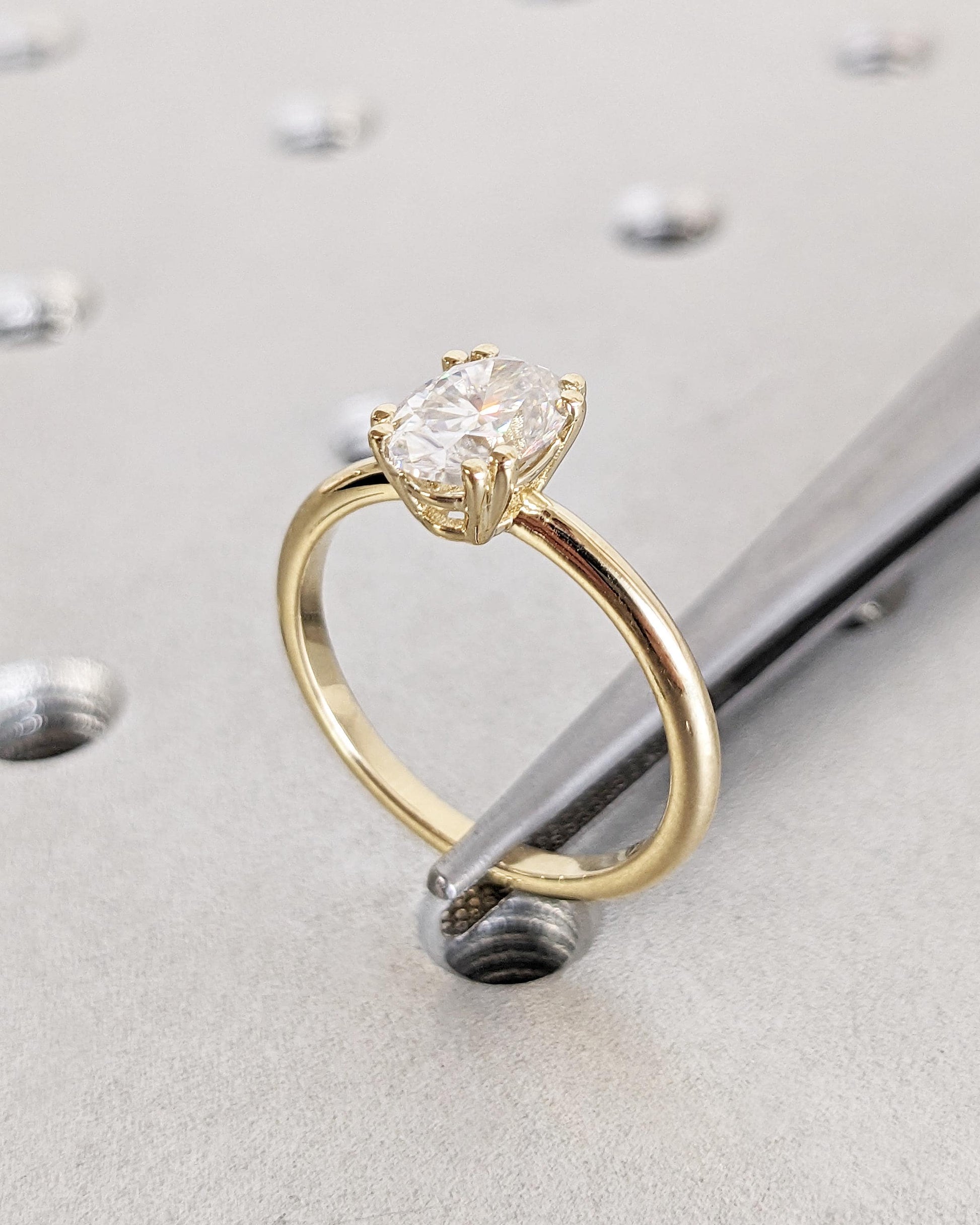 1.2 CT Round Solitaire Moissanite Engagement Ring