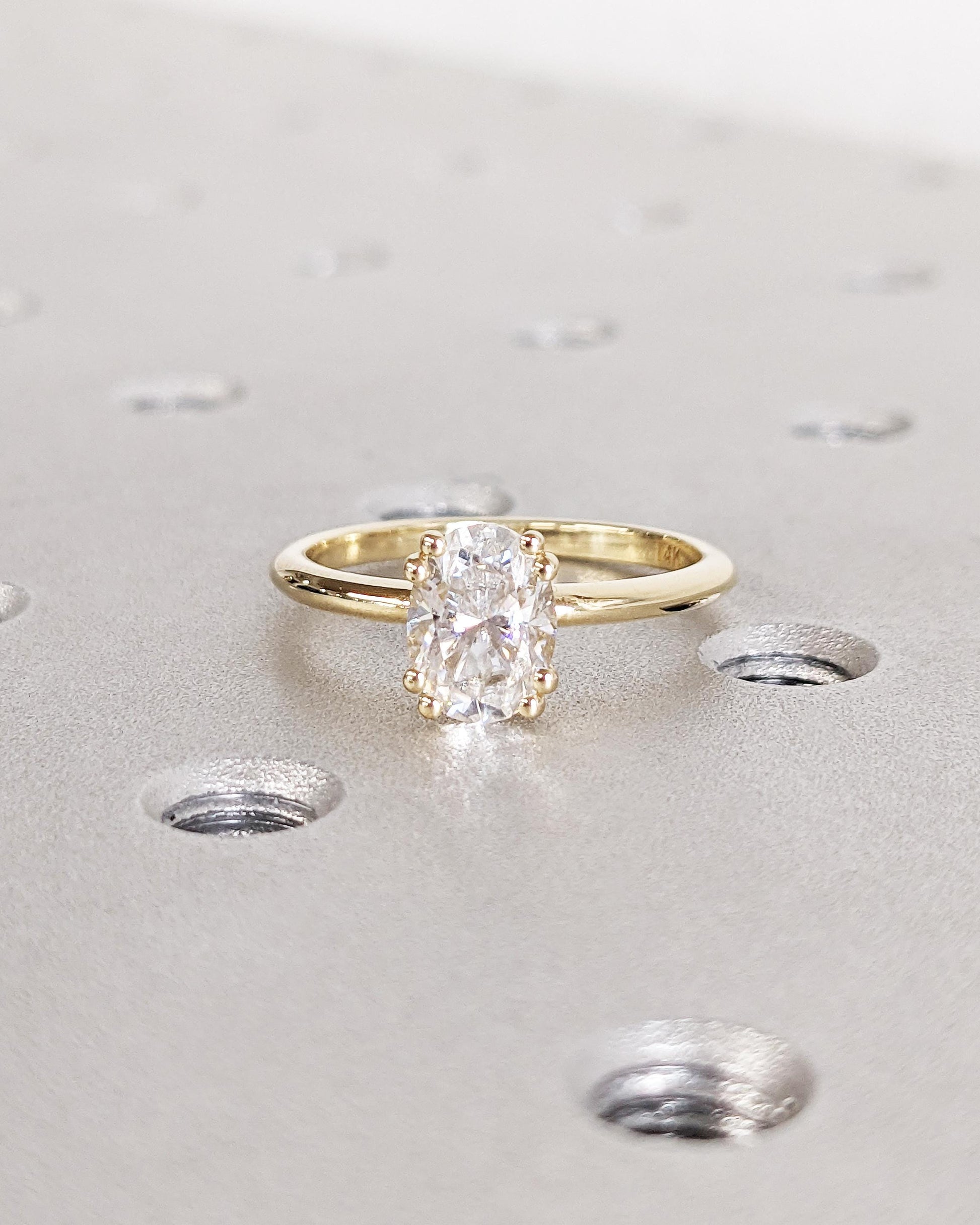 1.2 CT Round Solitaire Moissanite Engagement Ring